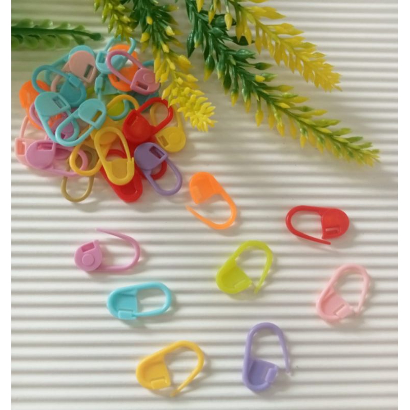 Jual 100 pcs peniti penanda rajutan/peniti plastik/peniti rajut ...
