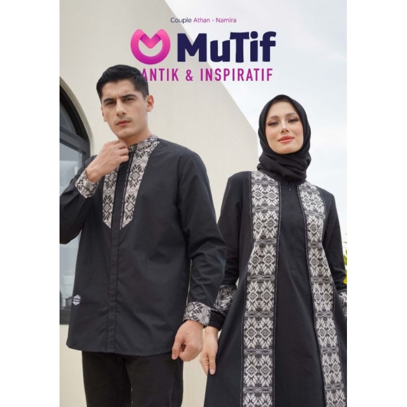 Jual Couple Mutif Namira Athan / Black / Couple Kekinian / Mutif