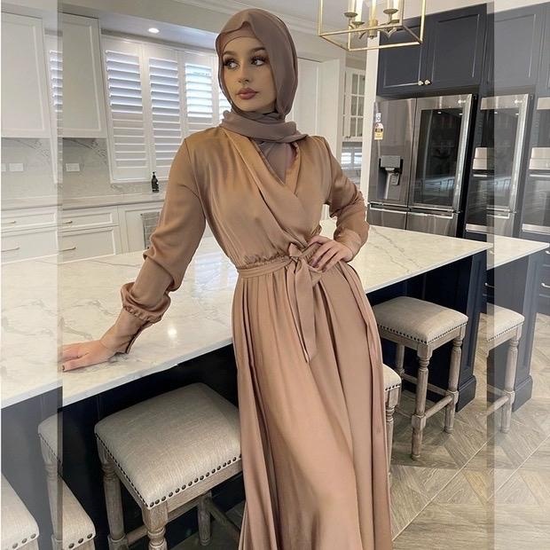 Susana ID Dress Maxi Satin Silk Arabian Look D167