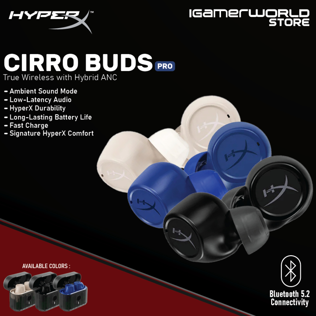 Jual HyperX Cirro Buds Pro TWS True Wireless Gaming Earphone Headset ...