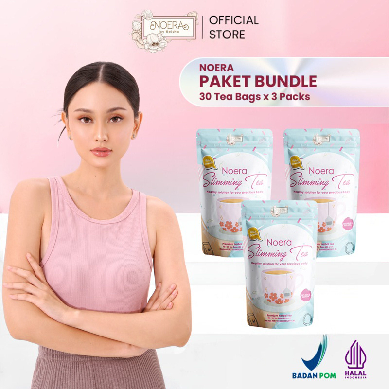 Jual Paket 3 Pcs Noera Slimming Tea Bundle | Noera Teh Hijau [FREE