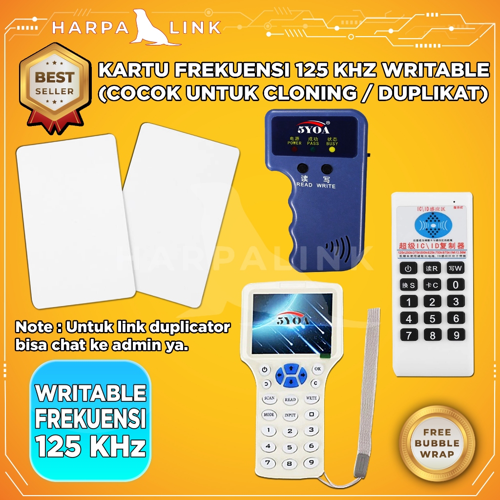 Jual Kartu RFID 125KHz Writable / RFID Card 125 KHz Rewritable / Kartu ...