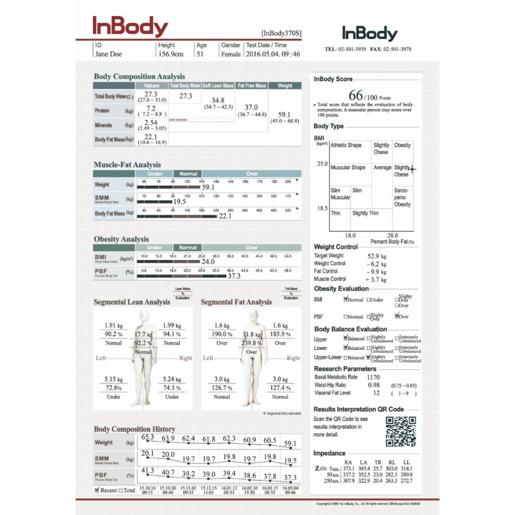 Jual InBody 370S Result Sheet | Shopee Indonesia
