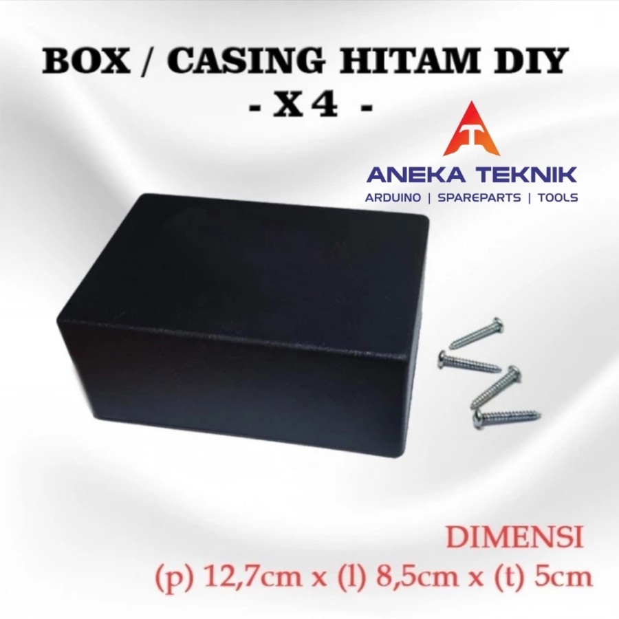 Jual Box Kotak Casing Plastik X4 - Komponen DIY ukuran 12,7 x 8,5 x 5cm ...