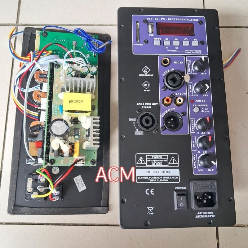 Jual POWER KIT CLASS D 500 WATT MESIN SPEAKER AKTIF 2 WAY BLUETOOTH