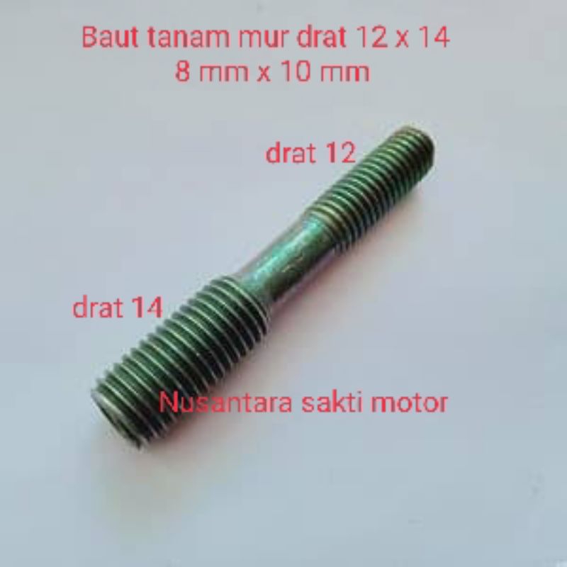 Jual Baut Tanam Drat Mur X Mm X Mm Shopee Indonesia