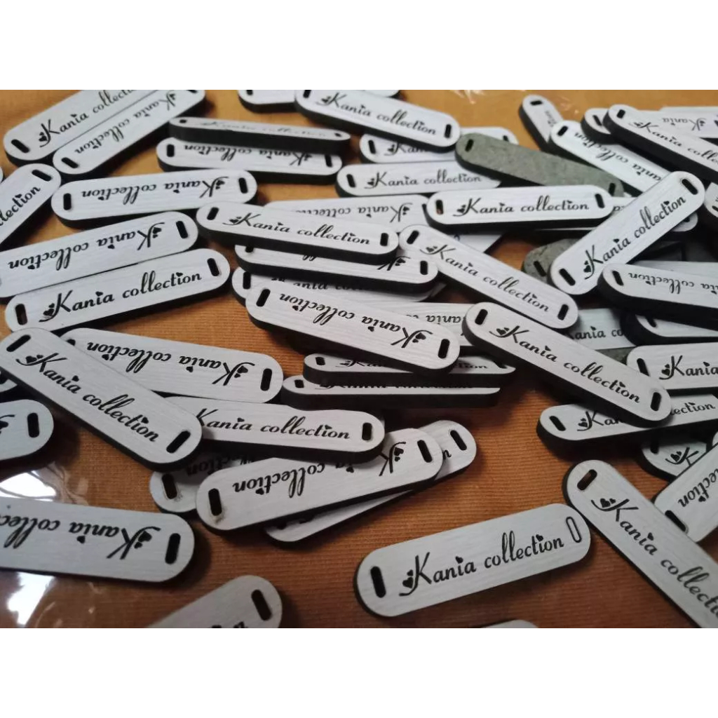 Jual Label Kayu Custom Nama Logo Hijab Baju | Shopee Indonesia