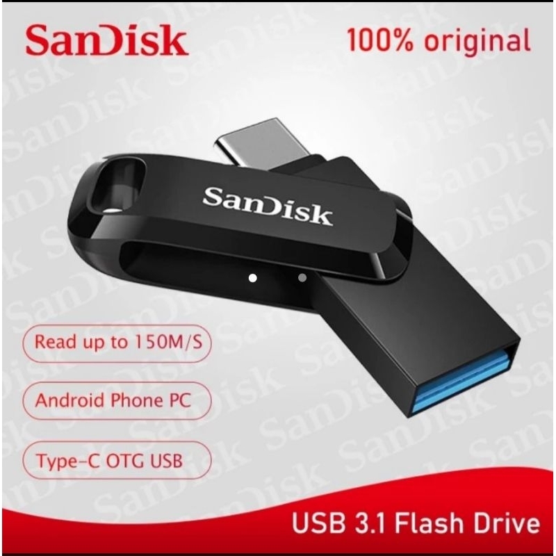 Jual Flash disk Sandisk ultra dual type c - usb 3.0 32gb 64gb 128gb ...