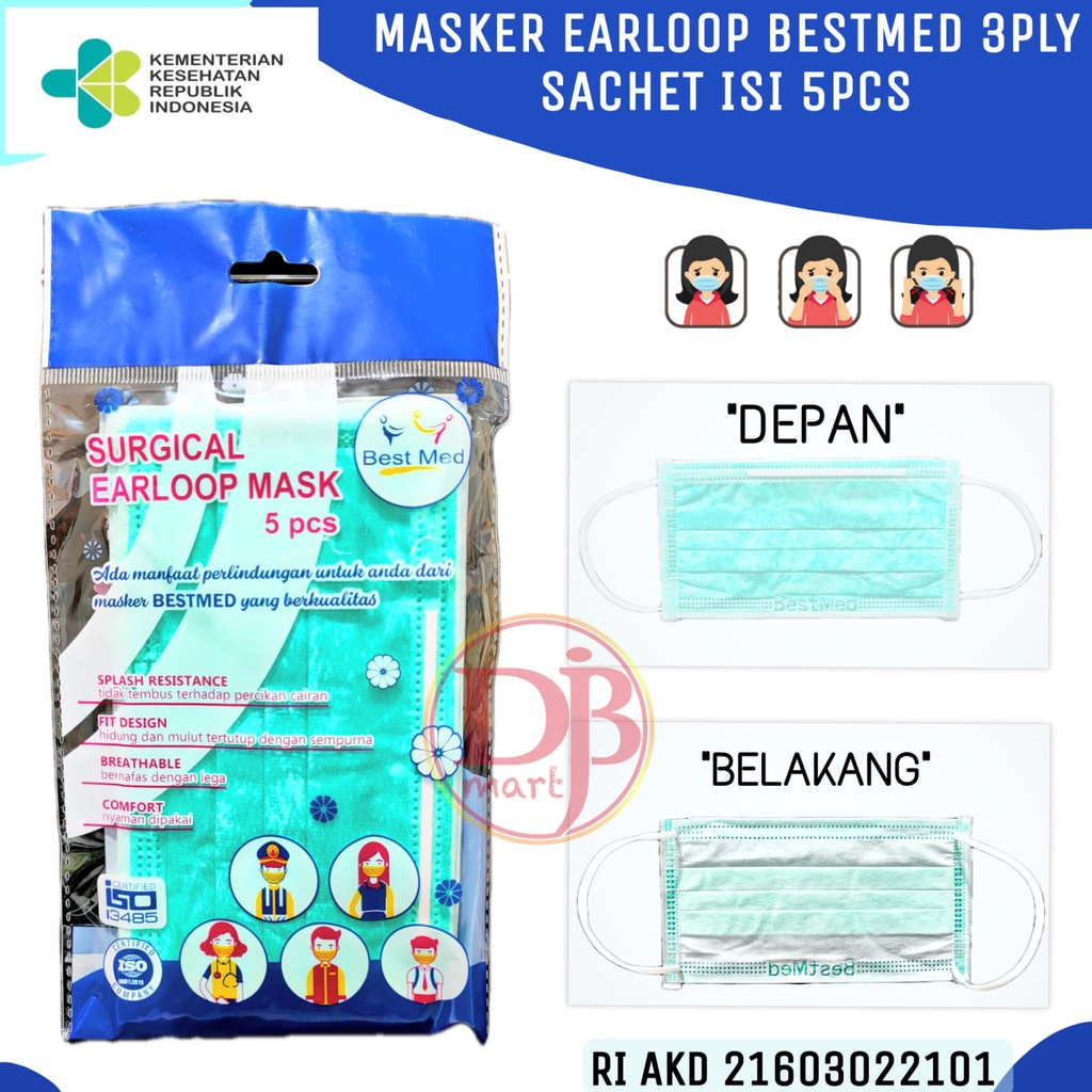 Jual Masker Earloop Dewasa Motif 3 Ply || Masker Dewasa 3Ply SACHET ...