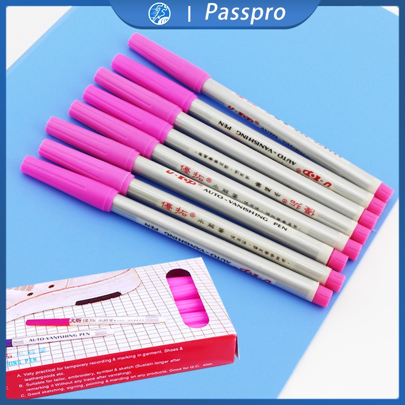 12 Stück Verschwinde-Tinte Stifte - Temporäre Marker Für Stoff & Handarbeit