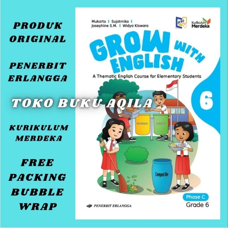 Jual Buku Grow With English Kelas 1 2 3 4 5 6 SD Erlangga Kurikulum ...