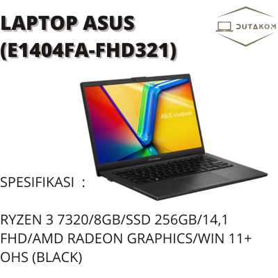 Jual LAPTOP ASUS (E1404FA-FHD321) (WARNA BLACK CEMERLANG) | Shopee ...