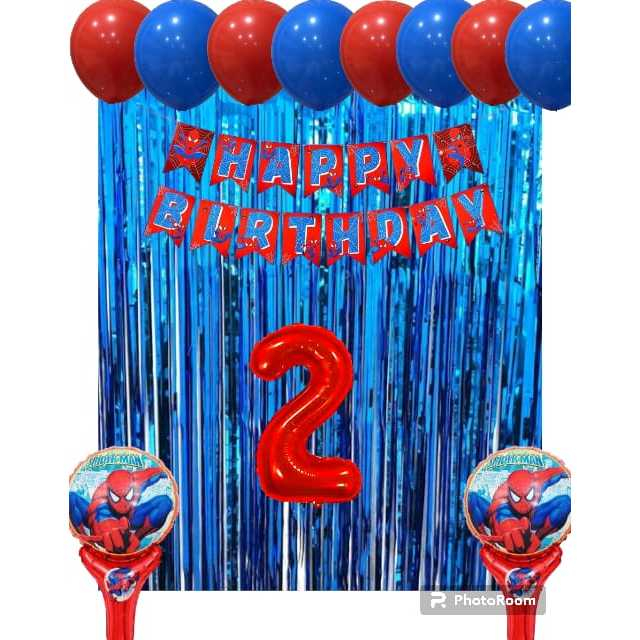 Jual DEKORASI ULANG TAHUN TEMA SPIDERMAN/PAKET DEKORASI SPIDERMAN