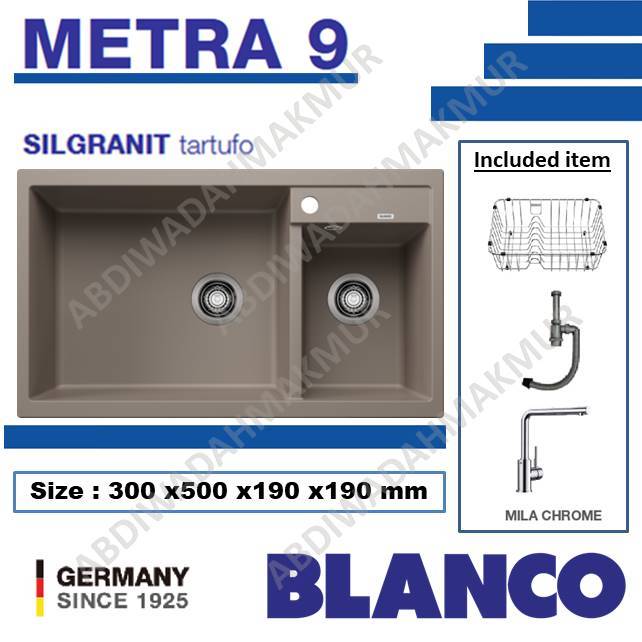 Jual KITCHEN SINK BLANCO METRA 9 ( SILK GRANIT ) | Shopee Indonesia