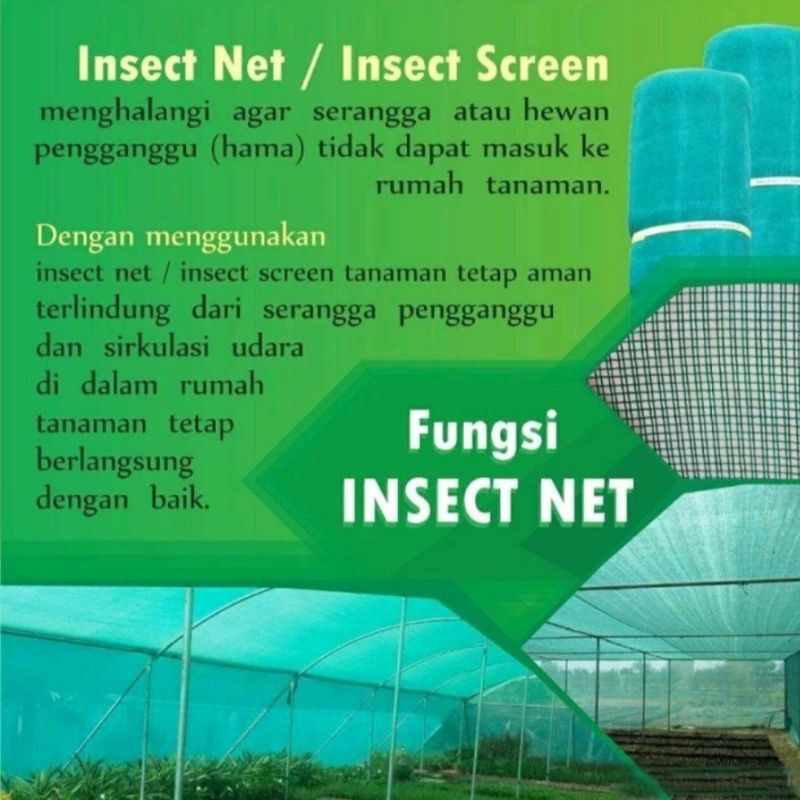 Jual JARING INSECT NET kasa Lebar 1 meter ( Hijau/ Putih) | Shopee ...