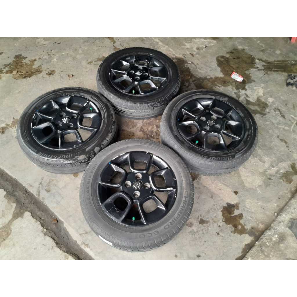 Jual velg mobil suzuki ignis ring 15 pcd 4x100 ban bonus layak pakai