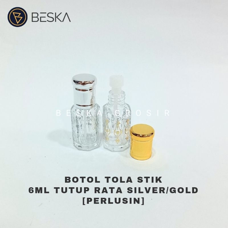Jual 197 [PER 2 LUSIN] BOTOL TOLA STIK 6ML TUTUP RATA SILVER&GOLD ...