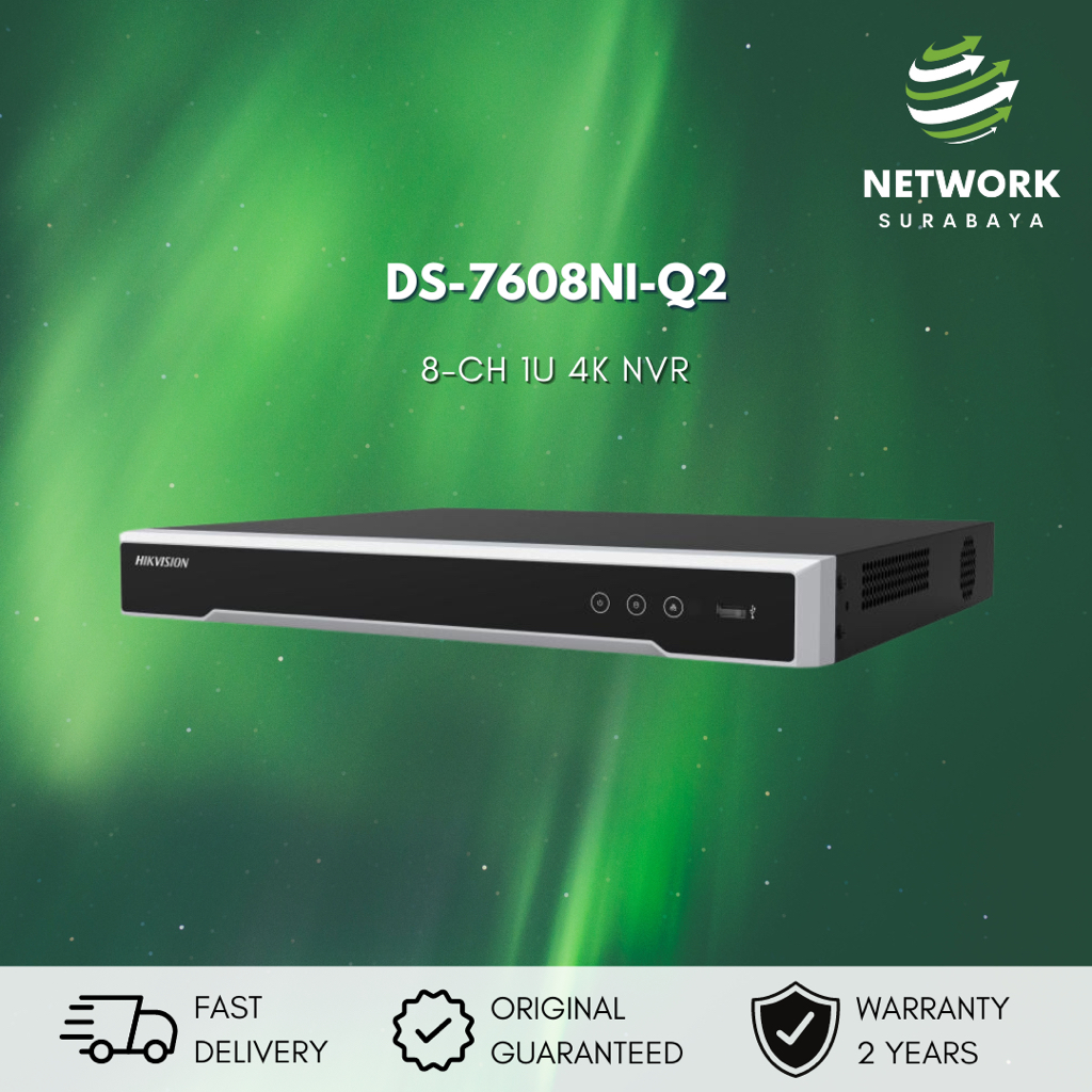 Jual DS-7608NI-Q2 HIKVISION 8-ch 1U 4K NVR | Shopee Indonesia