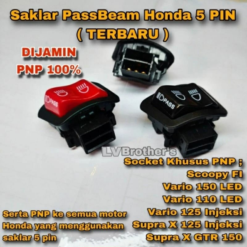 Jual Tombol Saklar Dim Mode Titik Passbeam Pin Honda Piwpiw Vietnam Pnp Vario