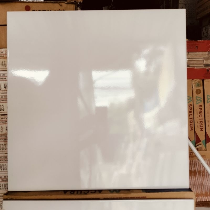 Jual Keramik Lantai Accura Putih Polos Glossy White 50x50 Kw1 Shopee