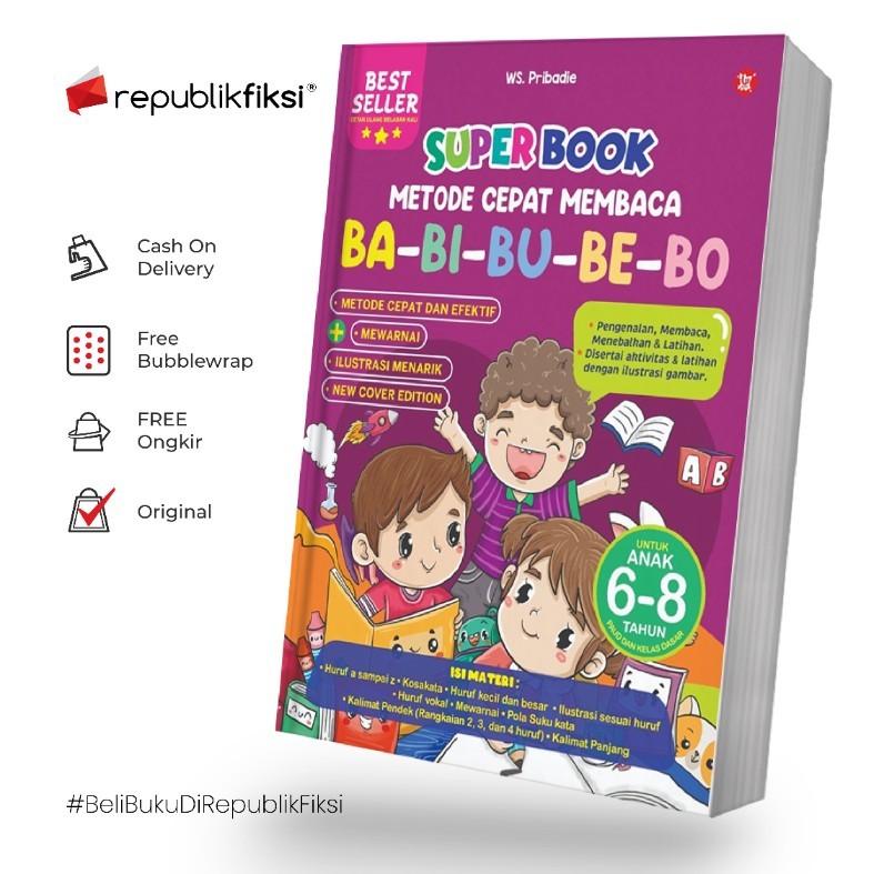 Jual Buku Anak Superbook Metode Cepat Membaca Ba Bi Bu Be Bo Untuk Anak ...