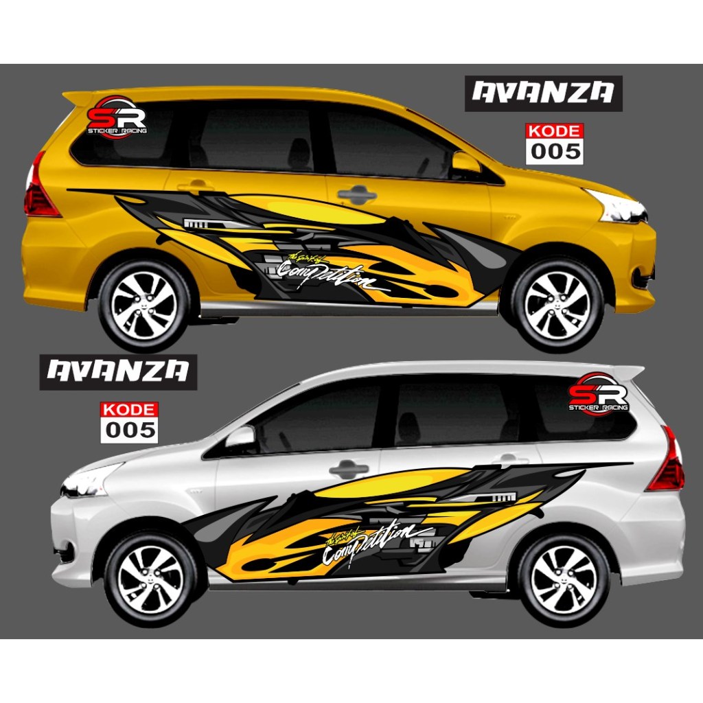 Jual DECAL STICKER BODY SAMPING MOBIL AVANZA, PAJERO SPORT, INNOVA ...