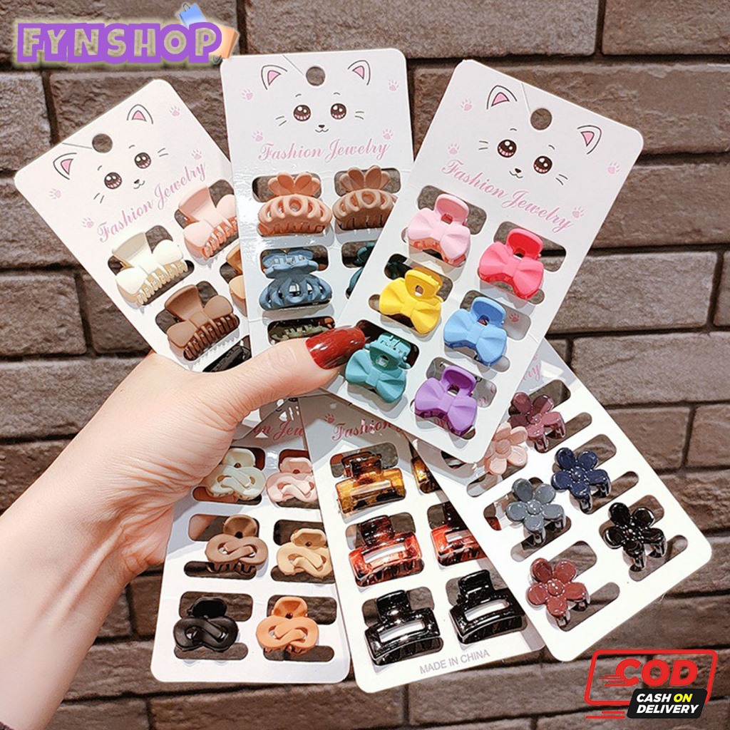 Jual Fynshop ♛ AC119 Jepit Rambut Mini 2 Set Isi 6 Jepit Poni Aksesoris ...