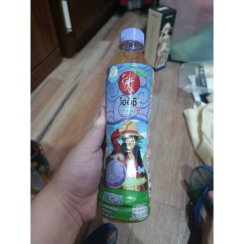 Jual Oishi Green Tea X One Piece Monkey D Luffy Gum Gum Fruit Original ...