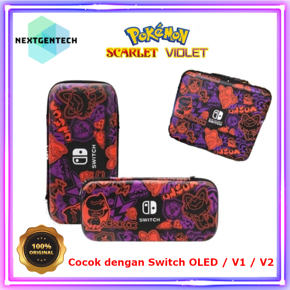 Jual Tas Switch OLED V1 V2 Carrying Case Storage Pouch Pokemon Violet ...