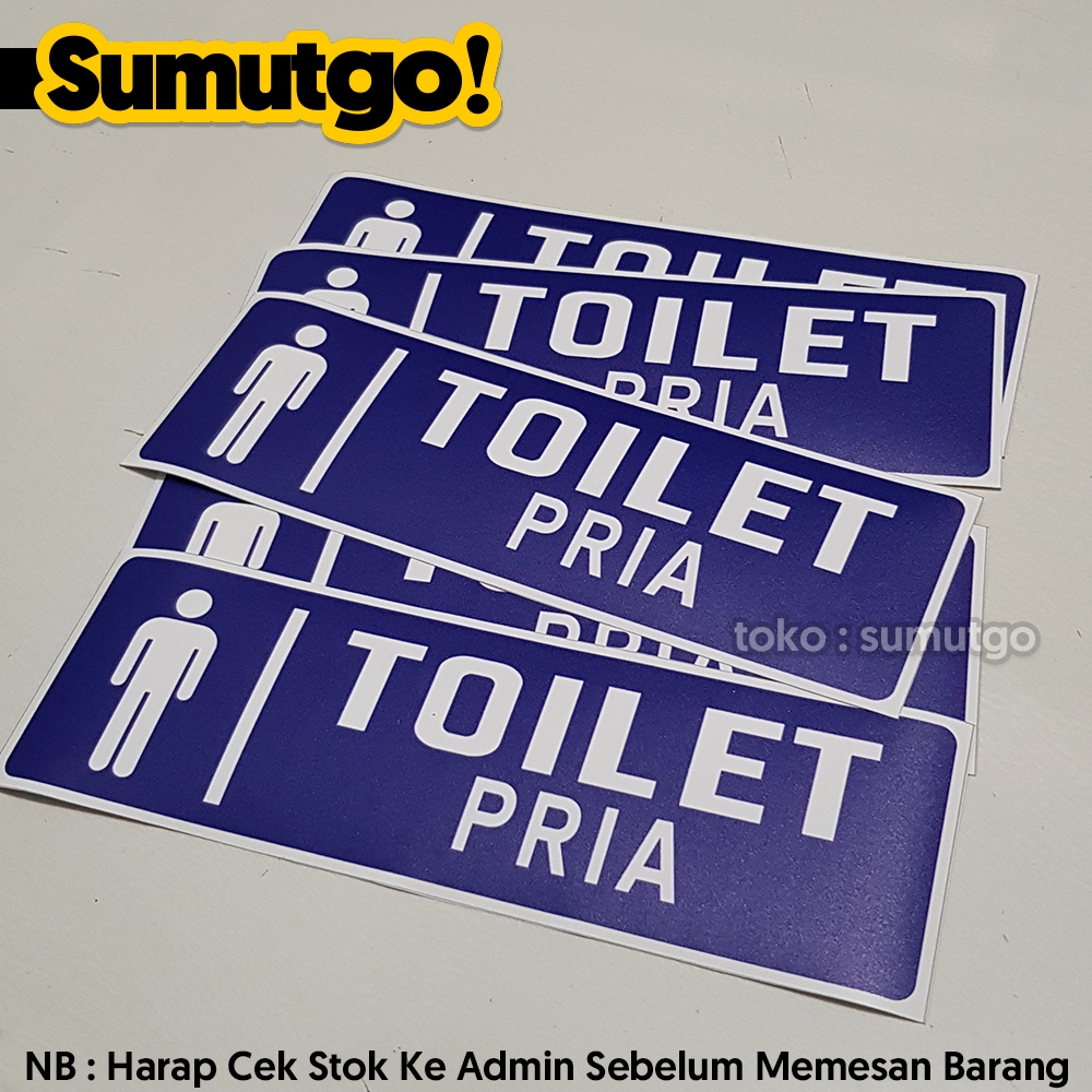 Jual Stiker Toilet Pria Wanita Universal Disabilitas Janitor Penunjuk Arah Kiri Kanan Sticker 6799
