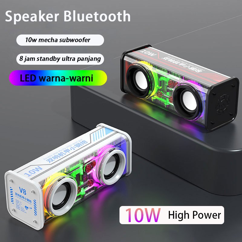 Jual V8 Meriam Baja Kecil Mecha Speaker Bluetooth Subwoofer Meriam Baja ...