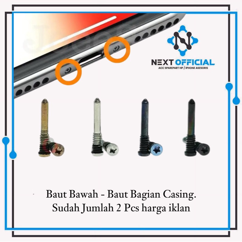 Jual Baut Bawah-Baut Belakang Casing Ip Seri X-Xr-Xs-Xs Max-11-11 Pro ...