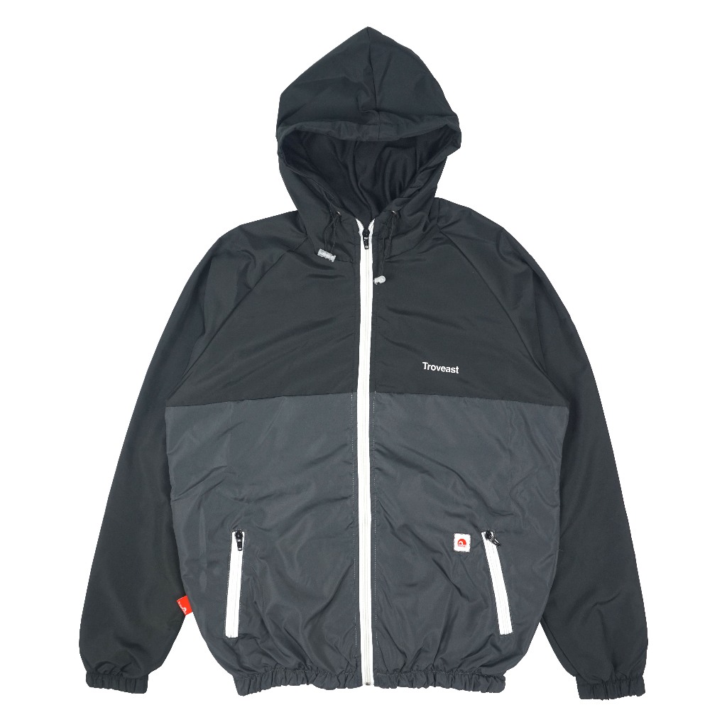 Jual Troveast Windbreaker Jacket Spring Black Grey Series | Shopee ...