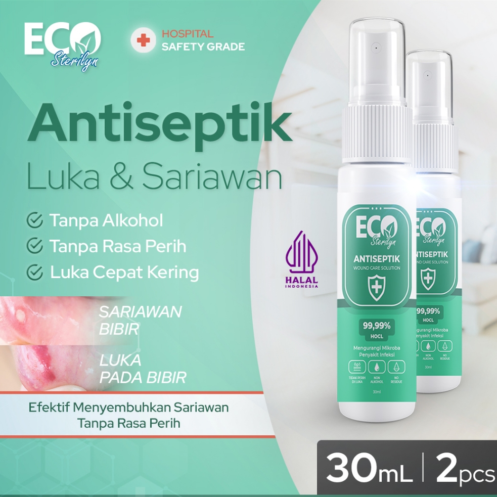 Jual Antiseptik Spray 30ml Obat Sariawan Luka Mulut, Sariawan Bayi/Dewasa dan Luka lainnya