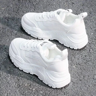 Sepatu Sneakers Wanita Korea COEK Putih Premium
