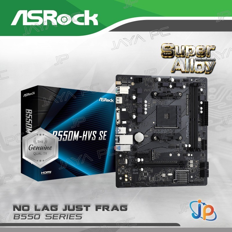 Jual Motherboard ASROCK B550MHVS SE (AM4, AMD, B550, DDR4, USB3.2
