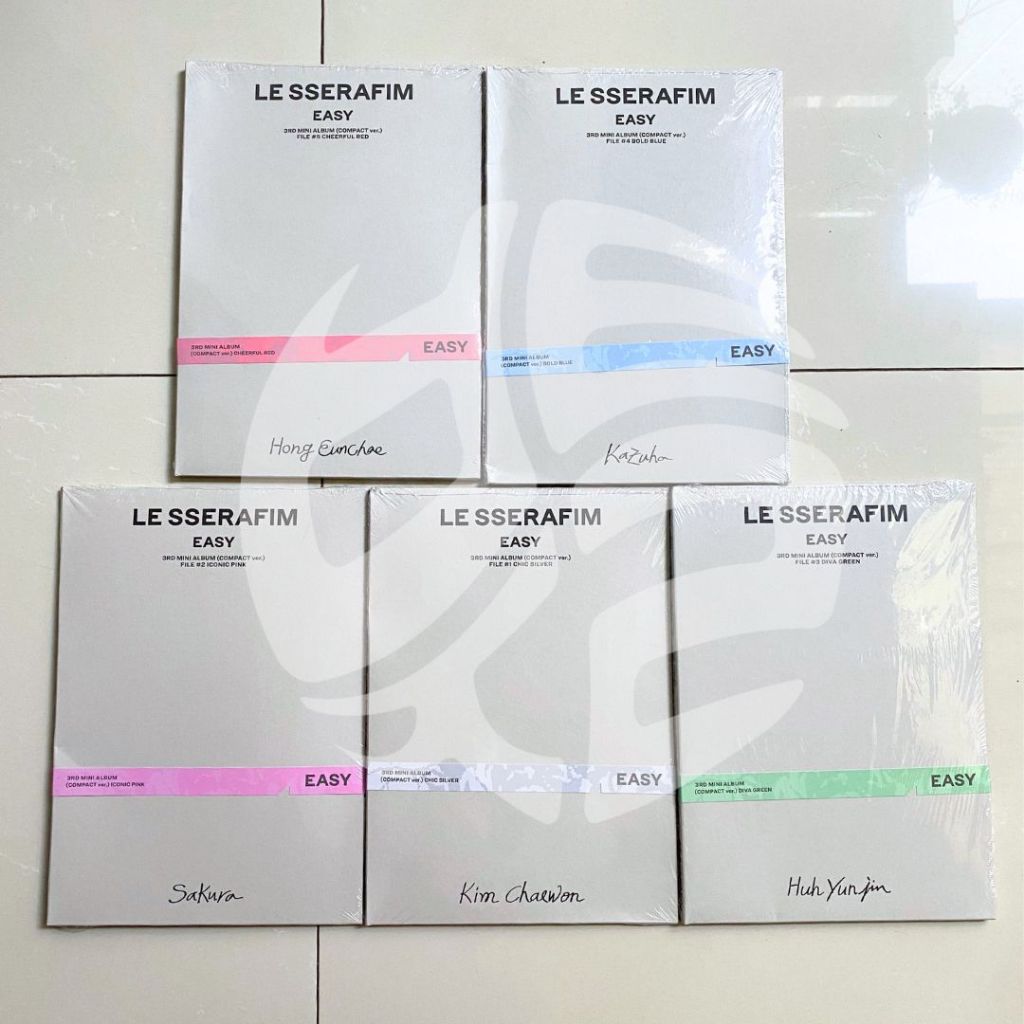 Jual [READY] Le Sserafim EASY Compact Version Official Full Set Sealed ...