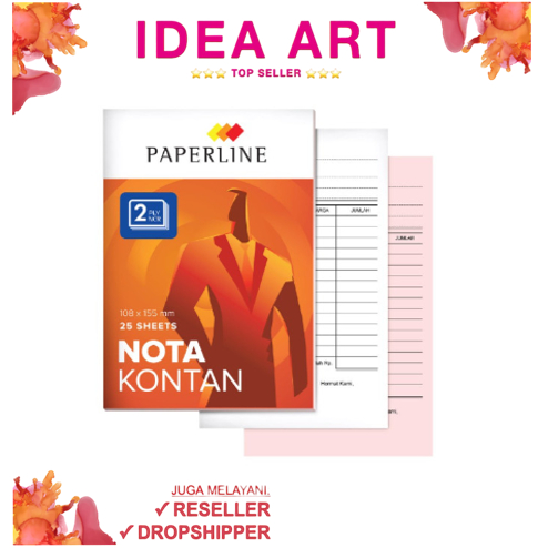 Jual Nota Kontan Kecil Rangkap 2 Paperline Buku Bon PPL NK K2 NCR Harga ...