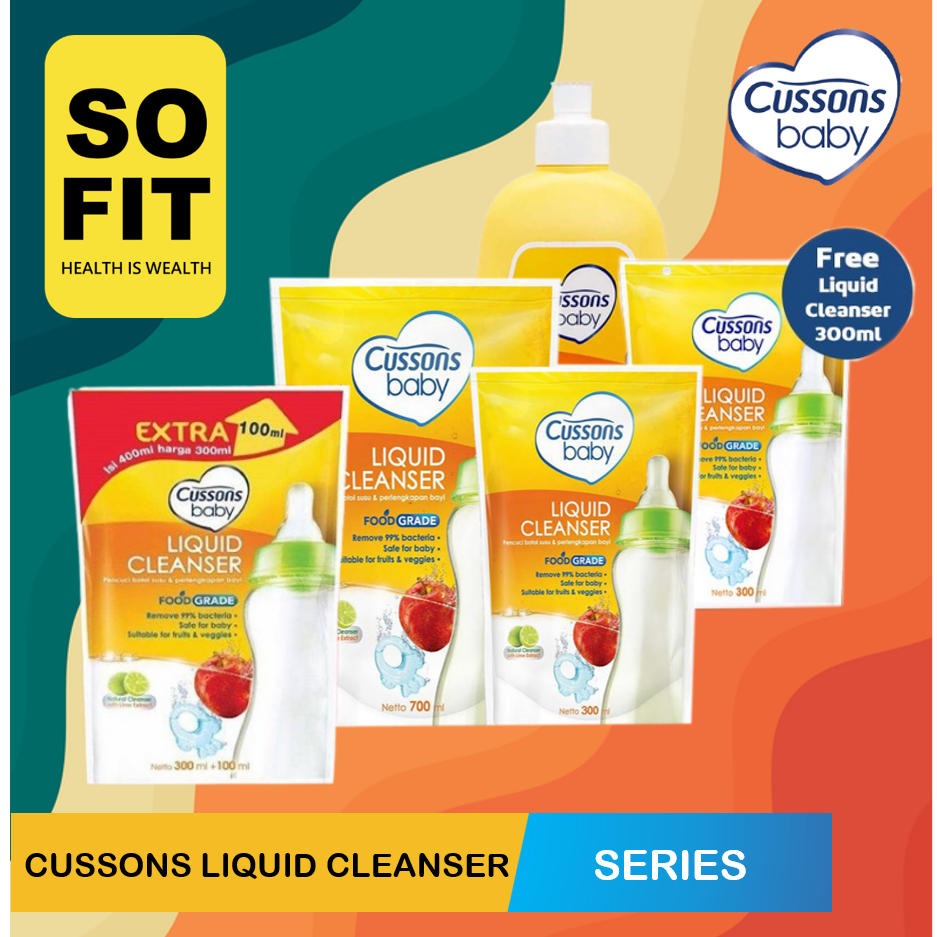 Jual Cussons Baby Liquid Cleanser Series / 300ml+100ml / 700ml + 300ml ...