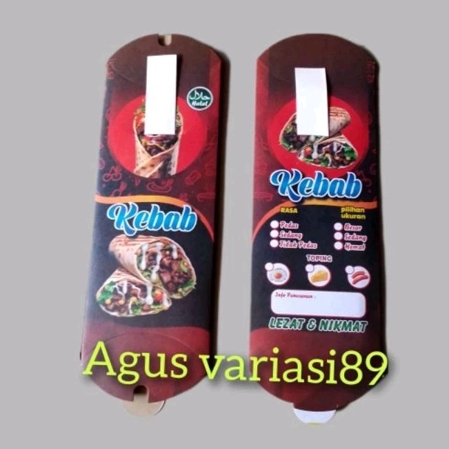Jual dus kebab mini isi 100 lembar // kertas kebab mini isi 100 lembar ...