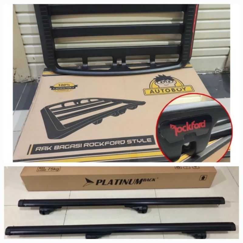 Jual RAK BAGASI ATAS MOBIL UNIVERSAL MODEL ROCKFORD + CROSSBAR RAK KAKI ...