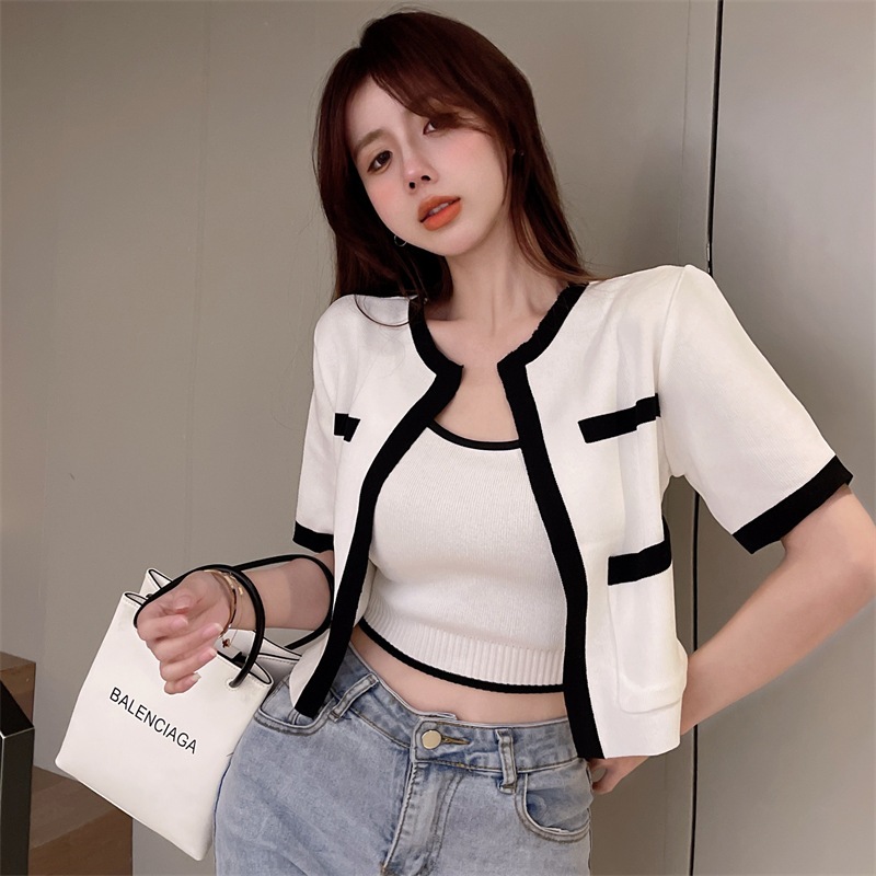 Jual ONEFASHIONMALL SL031 Cardigan Set Baju Wanita Outer Inner Panjang ...