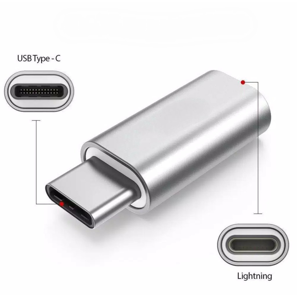Jual Converter Iphone To Type C Kepala Sambungan Lightning To Type C ...