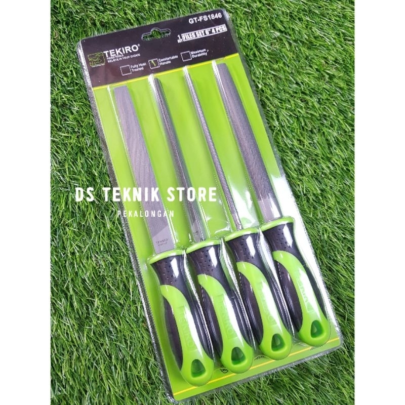 Jual TEKIRO KIKIR/FILES SET 6 INCH 4 PCS (GT-FS1846) | Shopee Indonesia