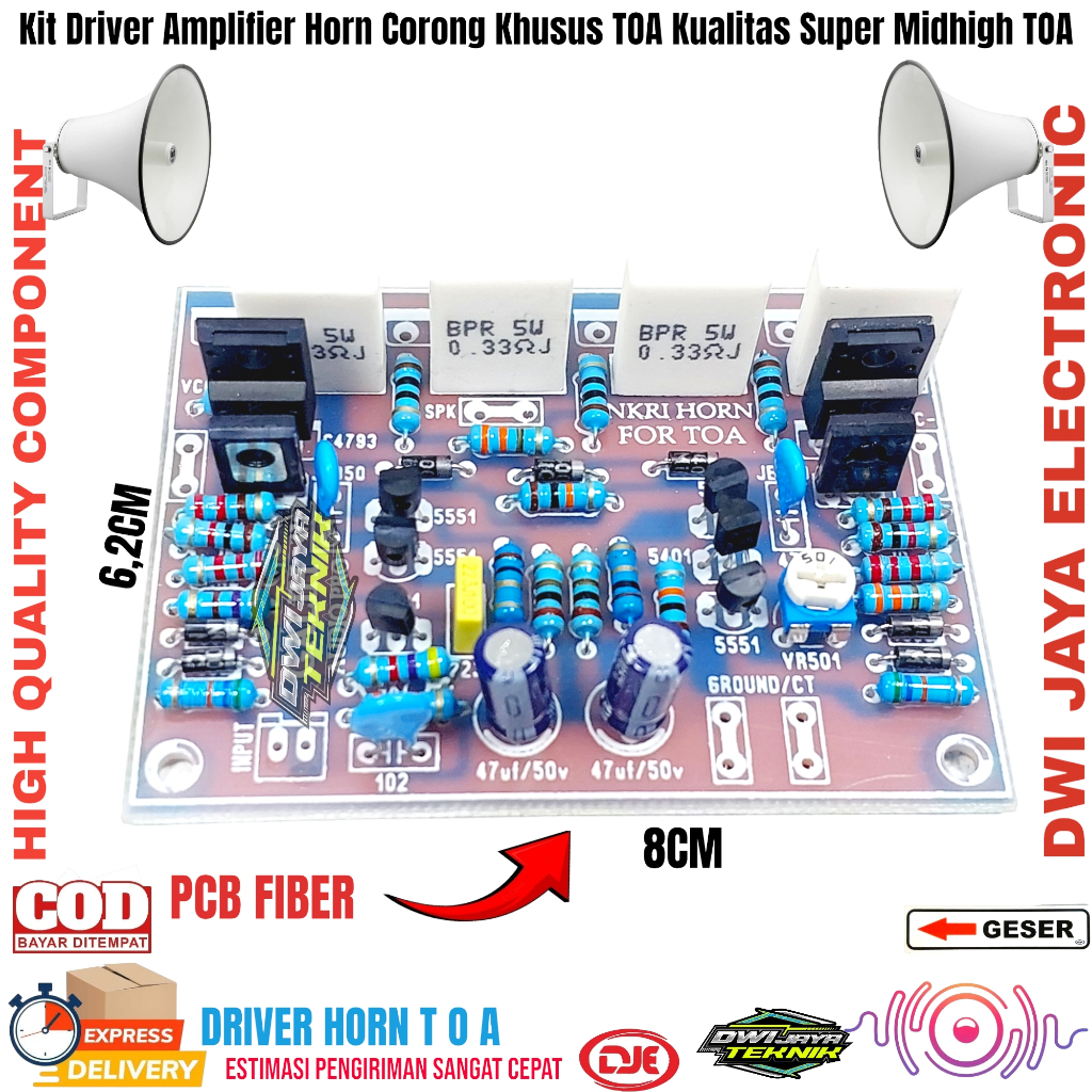 Jual Kit Driver Amplifier Horn Corong Khusus TOA Kualitas Super Midhigh