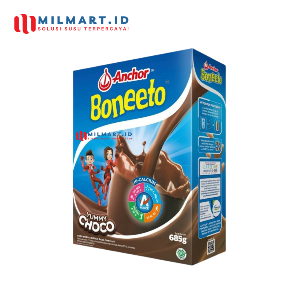Jual BONEETO YUMMY CHOCO 685 G SUSU ANAK SUSU BUBUK KOTAK | Shopee ...