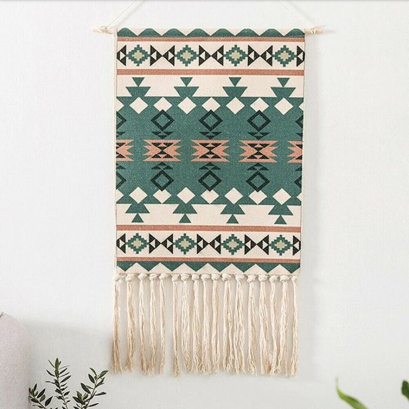 Jual Kain Katun Linen Buatan Tangan dengan Rumbai Tenun Tangan dan ...