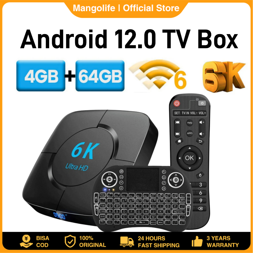 Jual Android 10.0 Tv Box 4GB Ram 64G Rom Smart Wifi Tv Box Allwinner ...