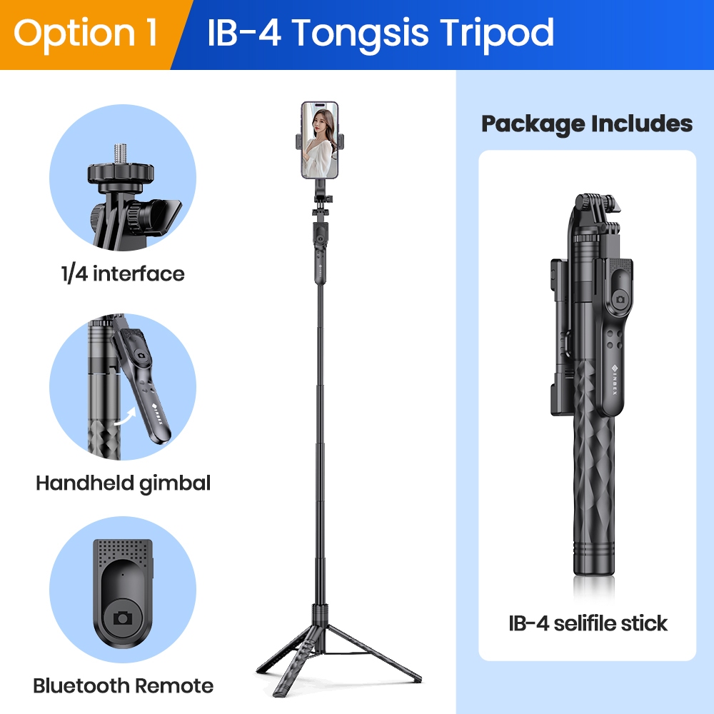 Jual Inbex Ib Tongsis Tripod Bluetooth Remote With Video Light Selfie