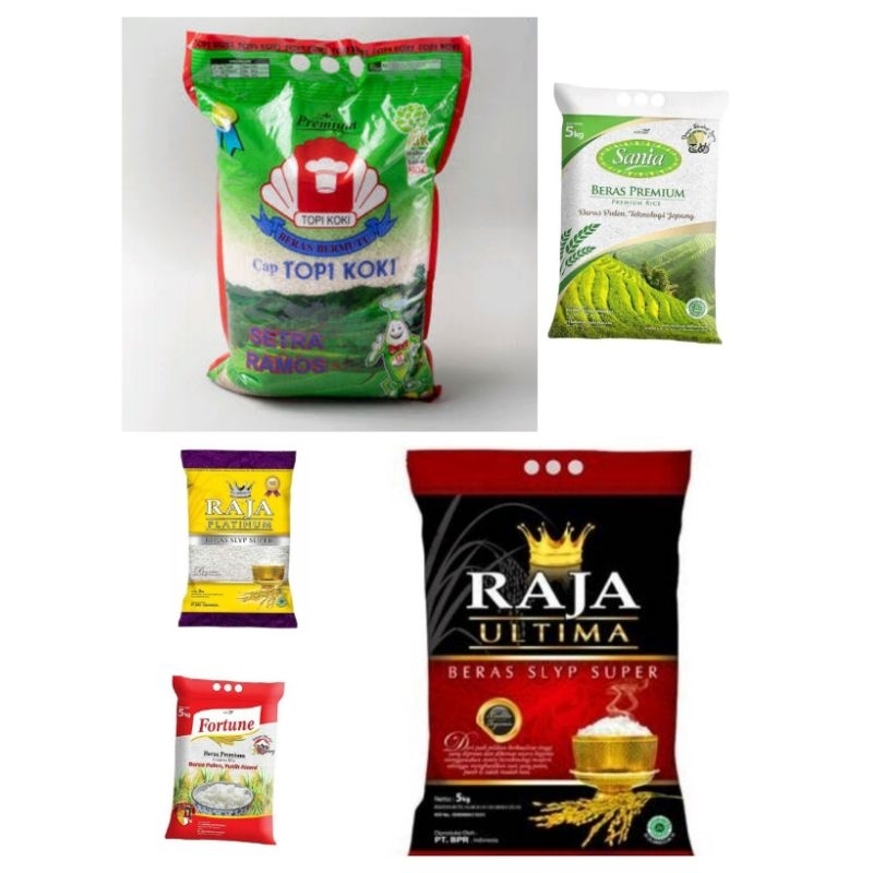 Jual BERAS 5kg RAJA ULTIMA TOP KOKI SANIA RAJA PLATINUM SETRA WANGI ...